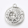 Tibetan Style Alloy Pendants TIBE-T010-06AS-RS-2