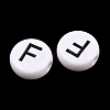 Opaque White Acrylic European Beads AC-CBA3BDD-01F-2