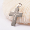 304 Stainless Steel Pendants STAS-O075-14-2