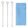 3Pcs 925 Sterling Silver Cable Chain Extender STER-DC0002-02P-1