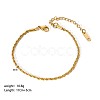 Simple 304 Stainless Steel Rope Chain Bracelets PM6439-6-1