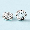 Brass Rhinestone Spacer Beads RB-A014-L6mm-01S-1