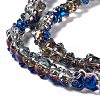 Electroplate Glass Beads Strands EGLA-L030-HR02-2