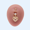 316L Surgical Stainless Steel Micro Pave Clear Cubic Zirconia Belly Rings FS-WGA8928-06-1