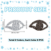 AHADERMAKER 16Pcs 2 Colors Eye Hotfix Rhinestone DIY-GA0006-44-2