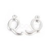 Silver Color Plated Alloy Letter Pendants PALLOY-J718-01S-Q-1