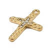 304 Stainless Steel Rhinestone Pendants STAS-P430-01B-G01-2