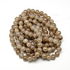 Baking Paint Crackle Glass Beads Strands X-DGLA-Q023-8mm-YS26-3