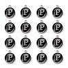 Platinum Plated Alloy Charms X-ENAM-S118-02P-P-2