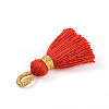 Polycotton(Polyester Cotton) Tassel Pendant Decorations FIND-N006-01G-2