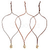 3Pcs Faux Suede Macrame Pouch  Pendant Necklaces NJEW-TAC0051-02-2