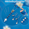 36Pcs 3 Styles 925 Sterling Silver Eye Pins STER-PH0002-65-4