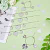 DIY Blank Heart Brass & Alloy Charm Bracelets Making Kit BJEW-DC00002-5