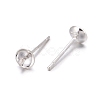 925 Sterling Silver Stud Earring Findings STER-K167-027B-S-1
