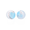 Transparent Handmade Blown Glass Globe Beads X-GLAA-T012-33B-06-2