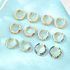 Brass Enamel Hoop Earrings KK-CBA8324-13G-1