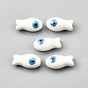 Handmade Porcelain Beads PORC-WH0023-003L-1