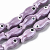 Handmade Porcelain Ceramic Beads Strands PORC-T006-03F-1