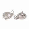 Brass Micro Pave Cubic Zirconia Bird Charms KK-E068-VB315-3