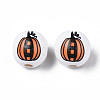 Autumn Theme Printed Natural Wood Beads WOOD-S057-081-4