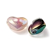 UV Plating Rainbow Iridescent Transparent Acrylic Beads OACR-C007-04-2