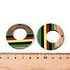 Jamaican Colour Epoxy Resin & Walnut Wood Pendants RESI-N039-122U-3