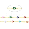 Handmade Eco-friendly Brass Enamel Butterfly with Evil Eye Link Chain CHC-I045-08G-2