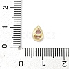 Teardrop Brass Micro Pave Cubic Zirconia Cabochons KK-P345-13G-B01-3
