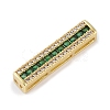 Rack Plating Brass Pave Cubic Zirconia Rectangle Multi-Strand Links KK-K341-42G-3