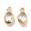 Eco-Friendly Brass with Glass Pendants KK-K268-01D-2