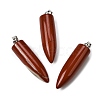 Natural Mixed Stone Pointed Pendants G-F820-12-3
