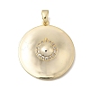 Brass Micro Pave Clear Cubic Zirconia Pendants KK-C255-30G-1