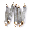 Electroplate Natural Labradorite Links connectors G-S344-73E-1