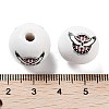 Independence Day Theme Wood European Beads WOOD-M011-07F-3