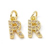 Real 18K Gold Plated Brass Micro Pave Clear Cubic Zirconia Charms KK-E068-VB452-R-2