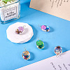 5Pcs Transparent Glass Pendants GLAA-TA0002-84-4
