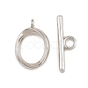 Oval Brass Toggle Clasps KK-G548-35P-2