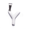 Non-Tarnish 304 Stainless Steel Letter Pendants STAS-H127-Y-P-1