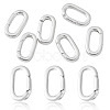 6Pcs Rack Plating Brass Spring Gate Rings KK-TA0008-35S-1