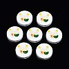 Halloween Printed Natural Wood Beads WOOD-T021-99-1