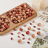 300Pcs 3 Styles Printed Natural Wood Beads WOOD-ME0001-12-5