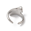 Shell Open Cuff Ring for Women RJEW-C091-03P-02-3