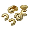 Brass Crimp Beads Covers X-KK-G015-G-1