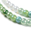 Transperant Electroplate Glass Beads Strands X-GLAA-P056-4mm-B04-3