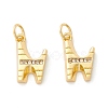 Rack Plating Eco-friendly Brass Micro Pave Clear Cubic Zirconia Charms KK-D072-01G-N-NR-1