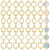 48Pcs 6 Styles Zinc Alloy Open Back Bezel Connector Charms FIND-CA0011-23-1