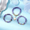 3Pcs 3 Styles Natural Mixed Gemstone Beaded Stretch Rings Set RJEW-JR00647-4