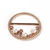 Alloy Resin Imitation Pearl Buckles JEWB-WH0014-07C-1