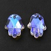 Electroplate Transparent Glass Pendants GLAA-A008-01D-4
