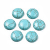 Craft Findings Dyed Synthetic Turquoise Gemstone Flat Back Dome Cabochons TURQ-S266-20mm-01-1